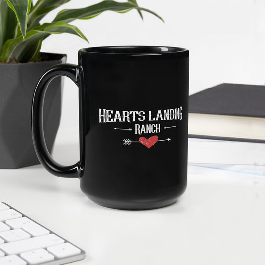 Hearts Landing Ranch - 15 oz Black Glossy Mug