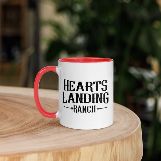 Hearts Landing Ranch Mug with Color Inside